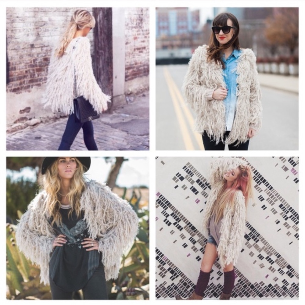 Free People Faithful Shaggy Cardi - Picture 3 of 8
